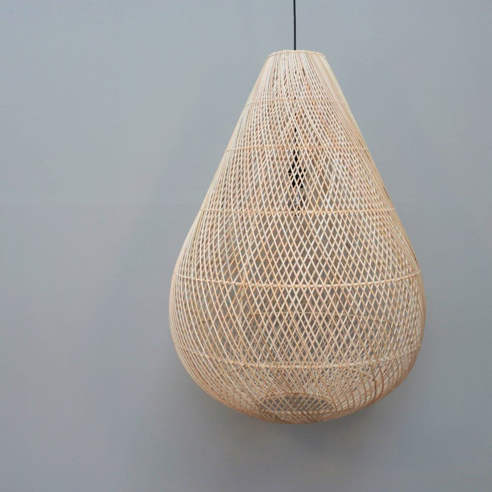 Rotan hanglamp druppelvormige naturel ♥