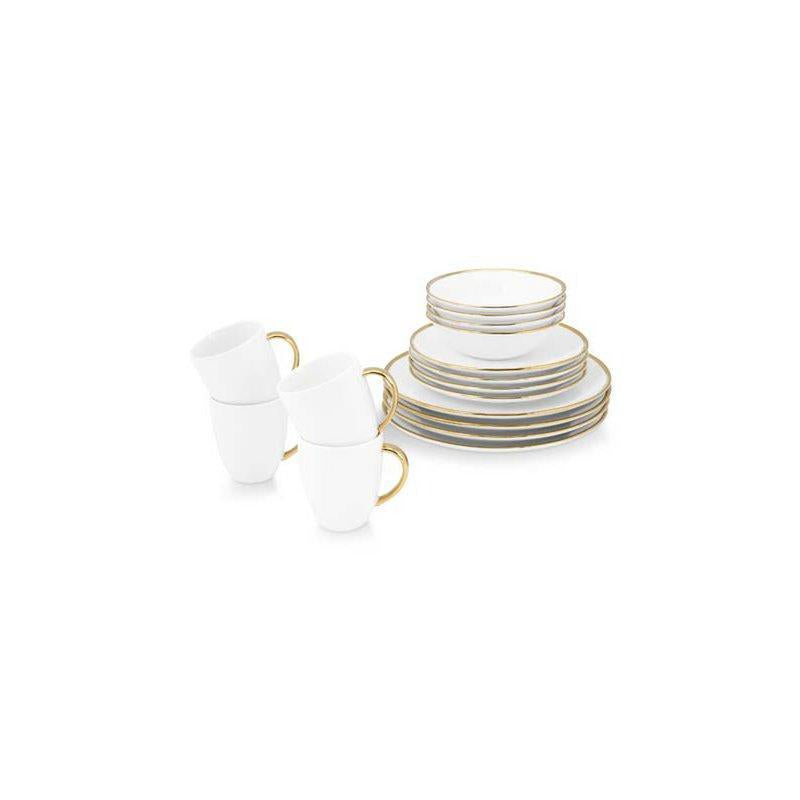 Set/16 Dinnerware Raw White Gold-vtwonen-Ik Hout ervan.