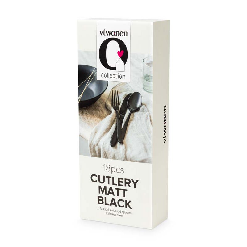 Set/18 Cutlery Matt Black-vtwonen-Ik Hout ervan.