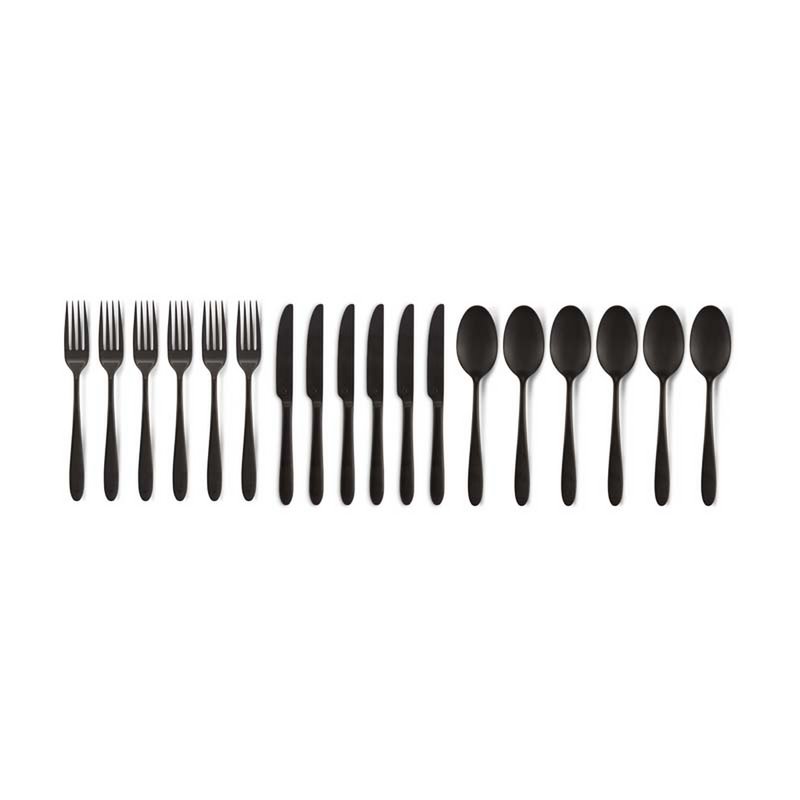 Set/18 Cutlery Matt Black-vtwonen-Ik Hout ervan.