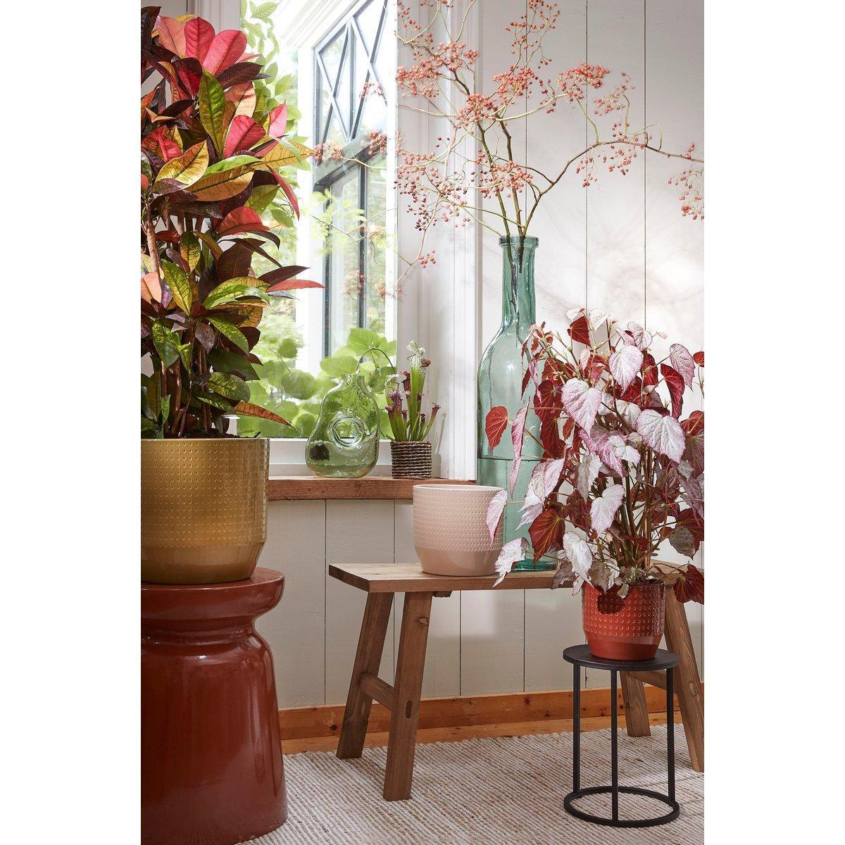 Stage Bijzettafel - H45 x Ø35 cm - Cement - Oranje-bijzettafel-Mica Decorations-Ik Hout ervan.