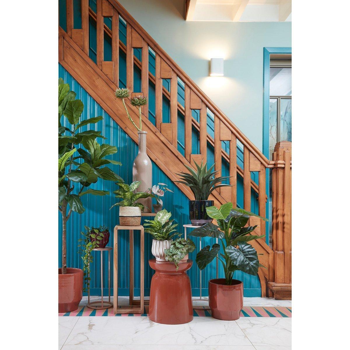 Stage Bijzettafel - H45 x Ø35 cm - Cement - Oranje-bijzettafel-Mica Decorations-Ik Hout ervan.