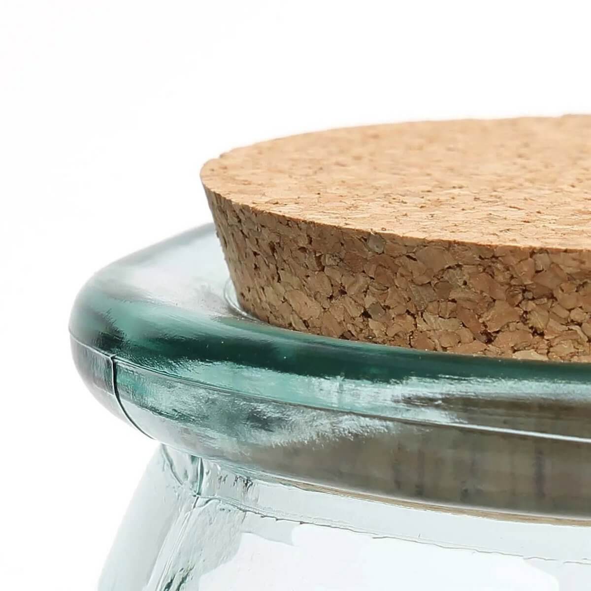 The Belly Glazen Pot - Blauw - L-Bazar Bizar Living-Ik Hout ervan.