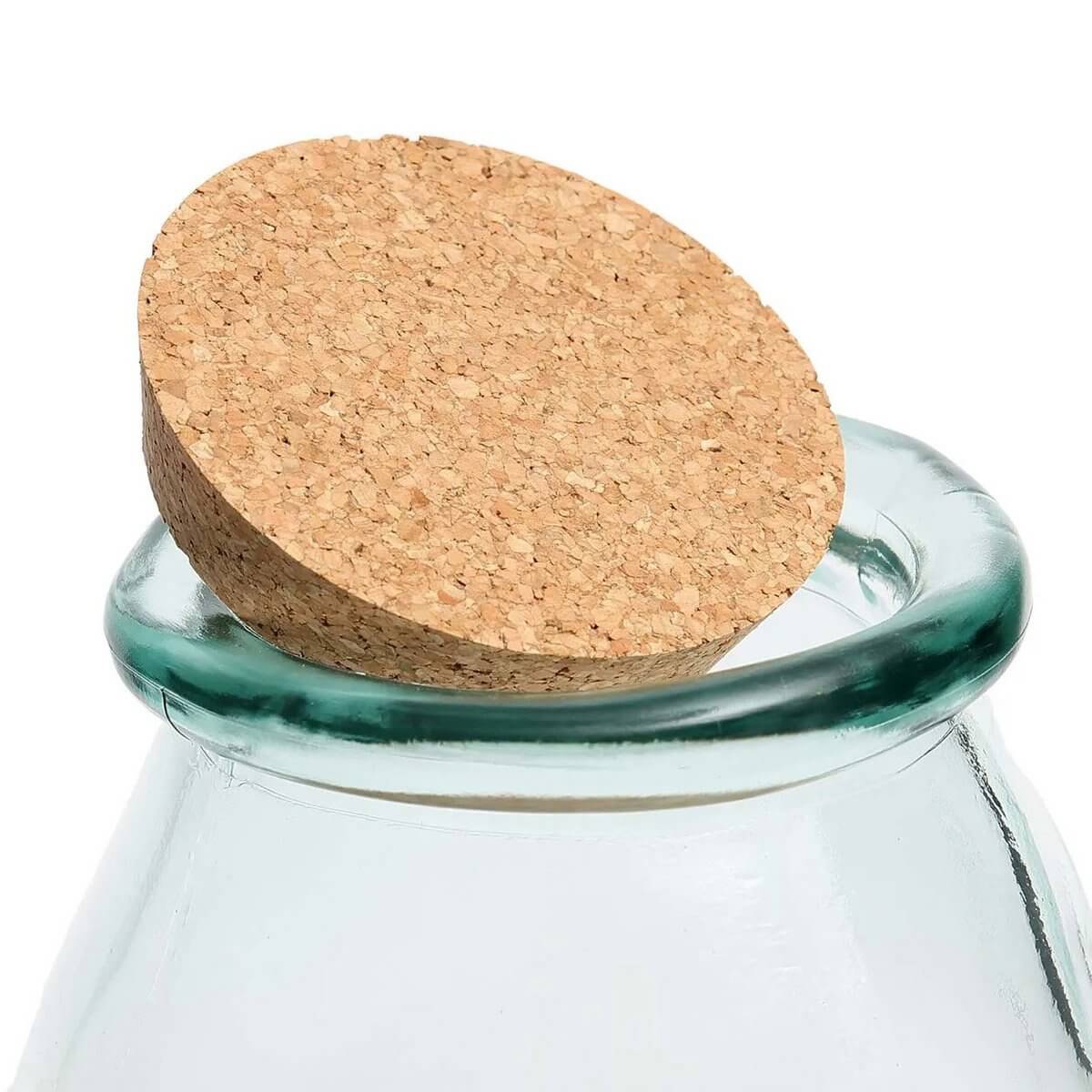 The Belly Glazen Pot - Blauw - L-Bazar Bizar Living-Ik Hout ervan.