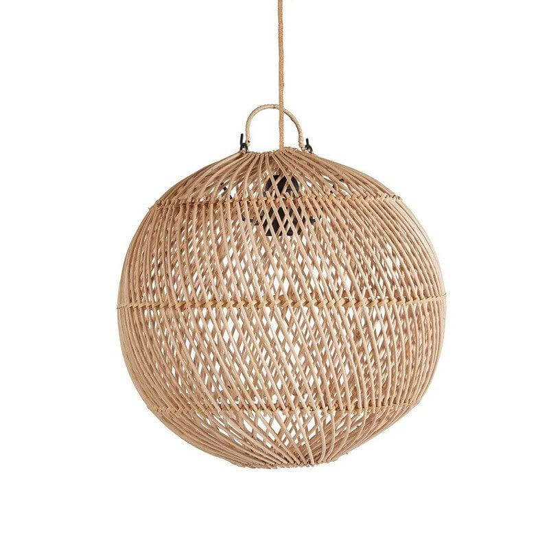 Alt Tag: The Bubble Pendant - Natuurlijk - S: Speelse rieten hanglamp voor moderne en bohemien interieurs, perfect voor elke kamer.