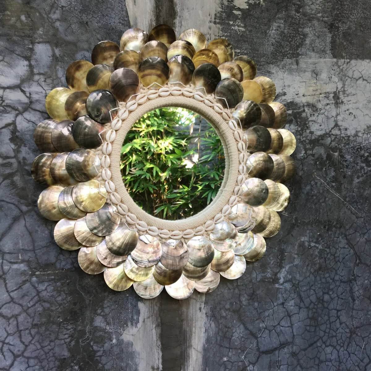 The Coin Mirror - Natuurlijk bruin - M-Bazar Bizar Living-Ik Hout ervan.