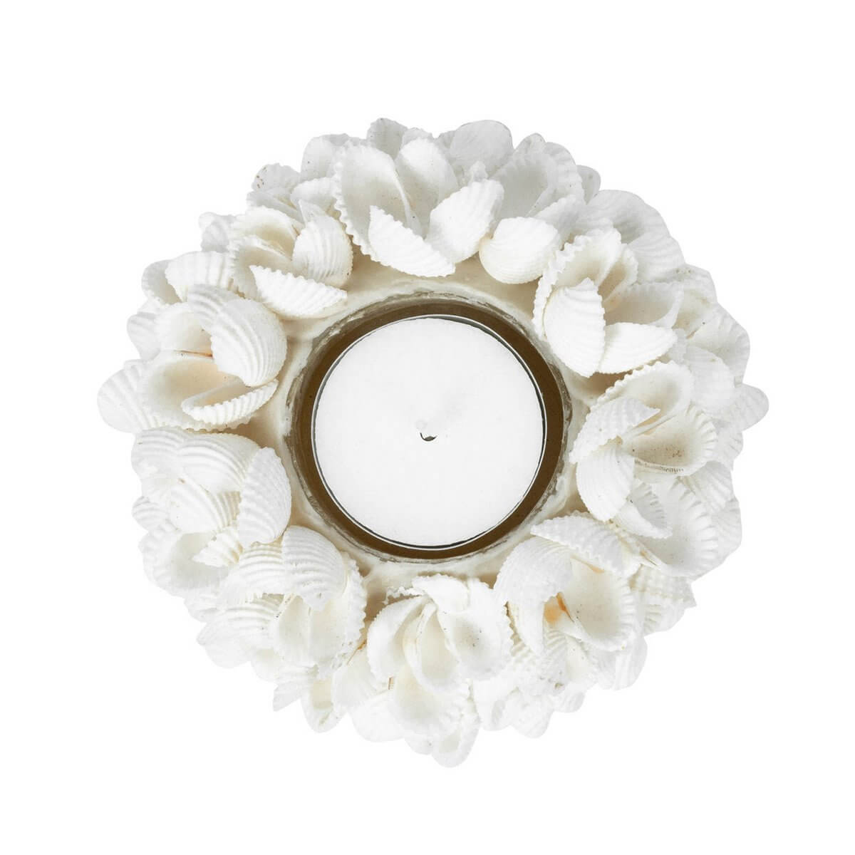 Bohemian style Flower Power Kandelaar with delicate white petals by Bazar Bizar Living, hand-crafted for a luminous floral glow.