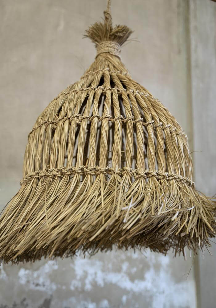 Guagua hanglamp van mendong gras en waterhyacint, handgemaakte sfeermaker voor elke ruimte, brengt eilandsfeer in huis.