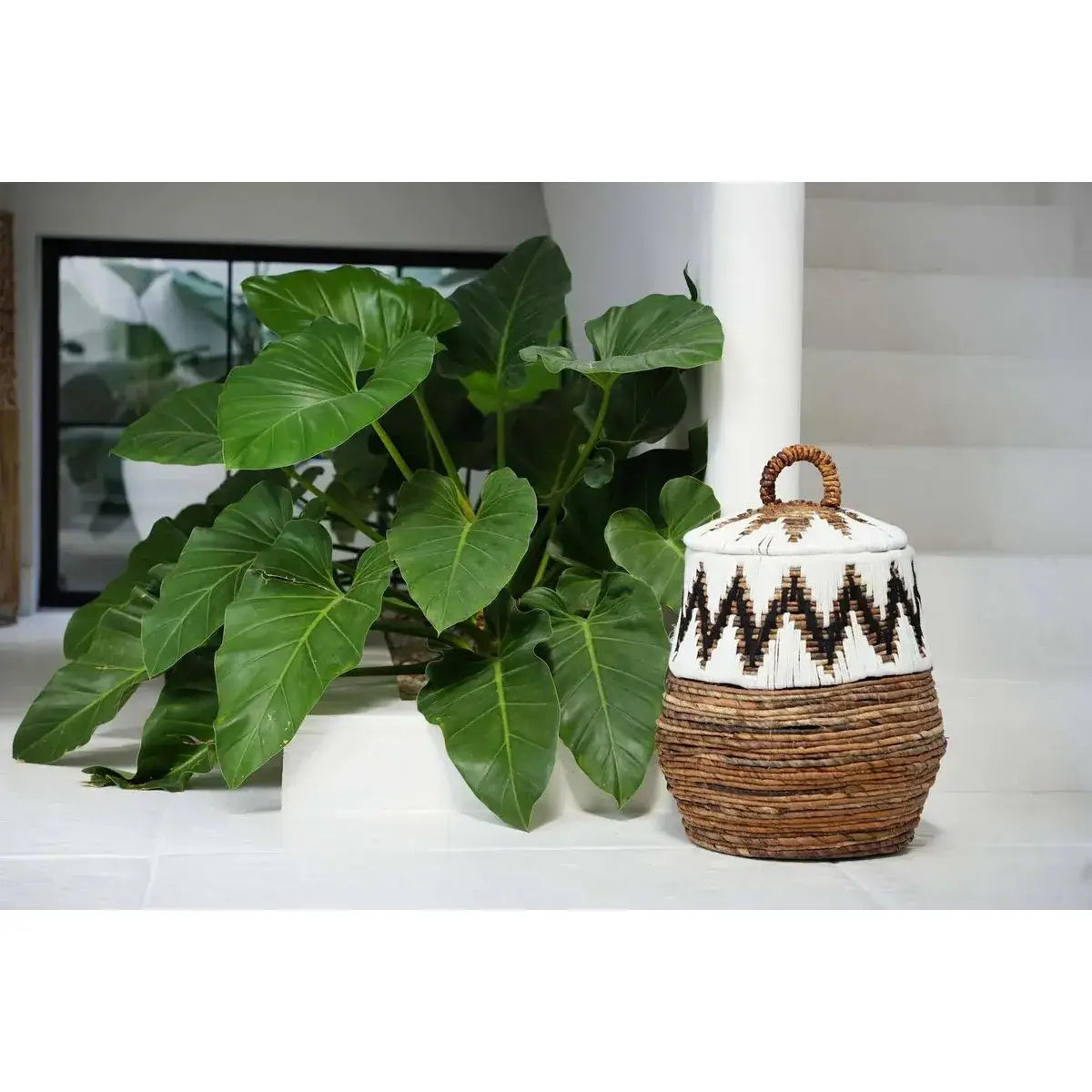 The Little Bay Strandmand-manden met deksel-Bazar Bizar Living-Ik Hout ervan.