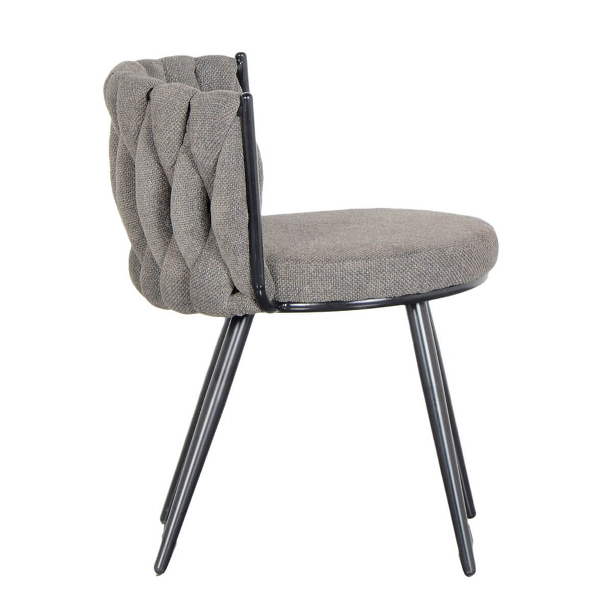 Taupe Moon Chair met halfopen rugleuning, moderne luxe eetkamerstoel set van 2, comfortabele zithoek design.