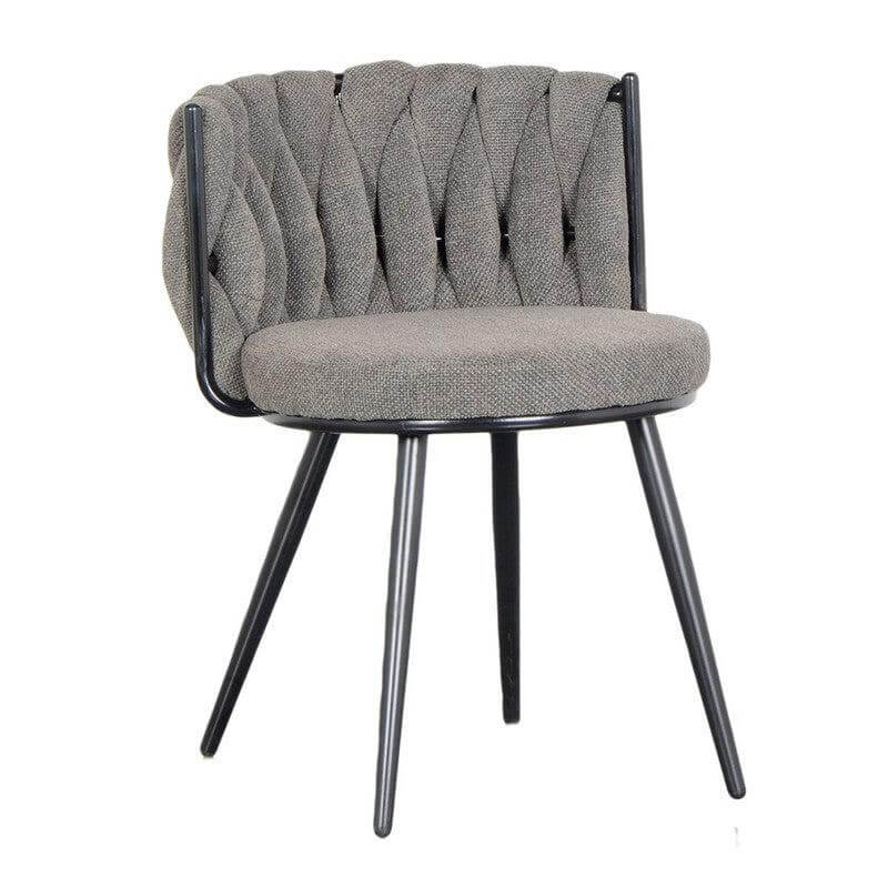 Taupekleurige Moon Chair met modern design en ruimtebesparende rugleuning, perfect voor dinergasten, set van 2.