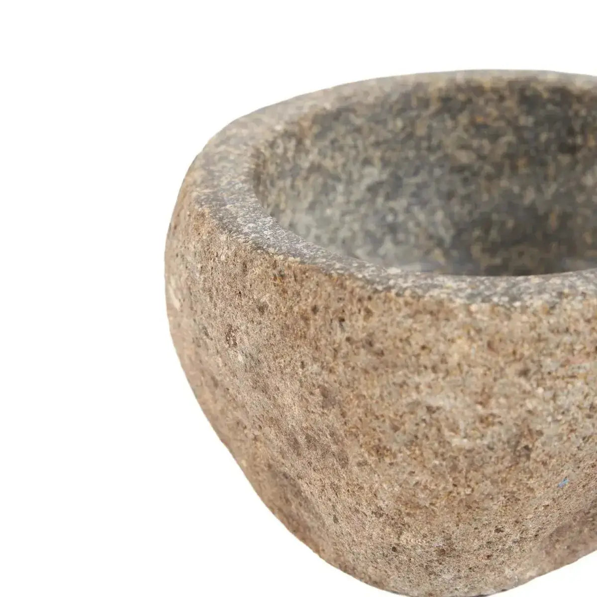 The River Stone Kom - Zwart - S-Servies-Bazar Bizar Living-Ik Hout ervan.