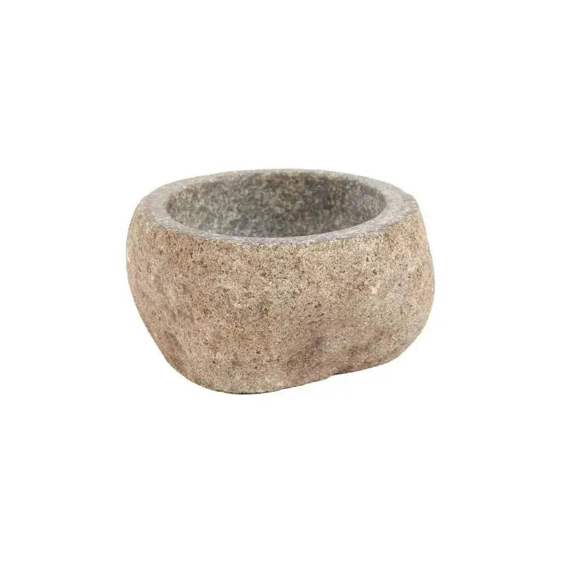 The River Stone Kom - Zwart - S-Servies-Bazar Bizar Living-Ik Hout ervan.