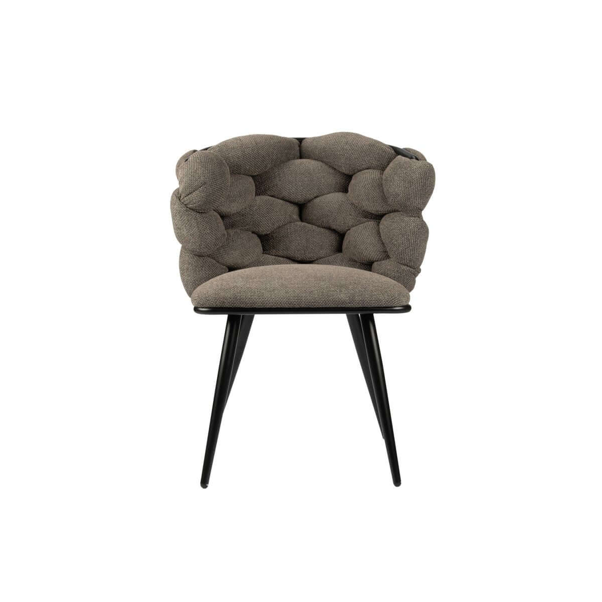 The Rock Chair taupe met uniek weefpatroon rugleuning, moderne luxe schommelstoel in set van 2