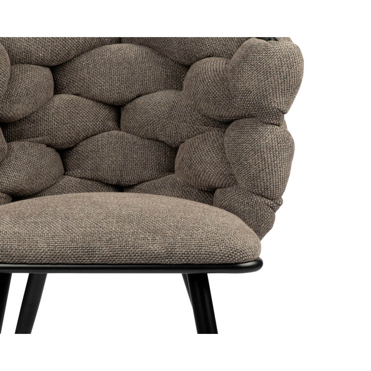 Taupekleurige Rock Chair met weefpatroon rugleuning, moderne luxe schommelstoel voor interieur, deel van set van 2.