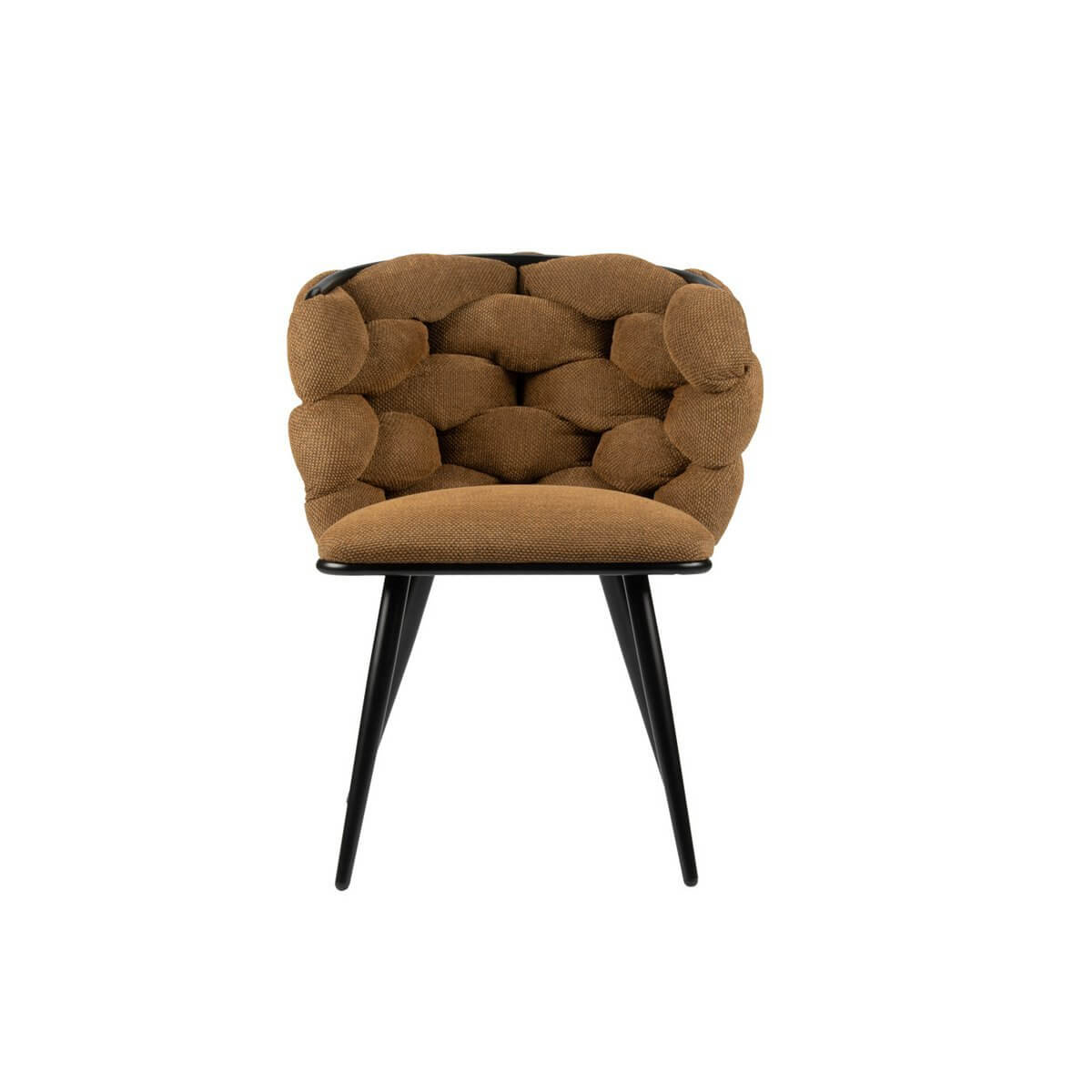 De Rock Chair terra met uniek geweven rugleuning, moderne schommelstoel als luxe eyecatcher in uw interieur, set van 2.