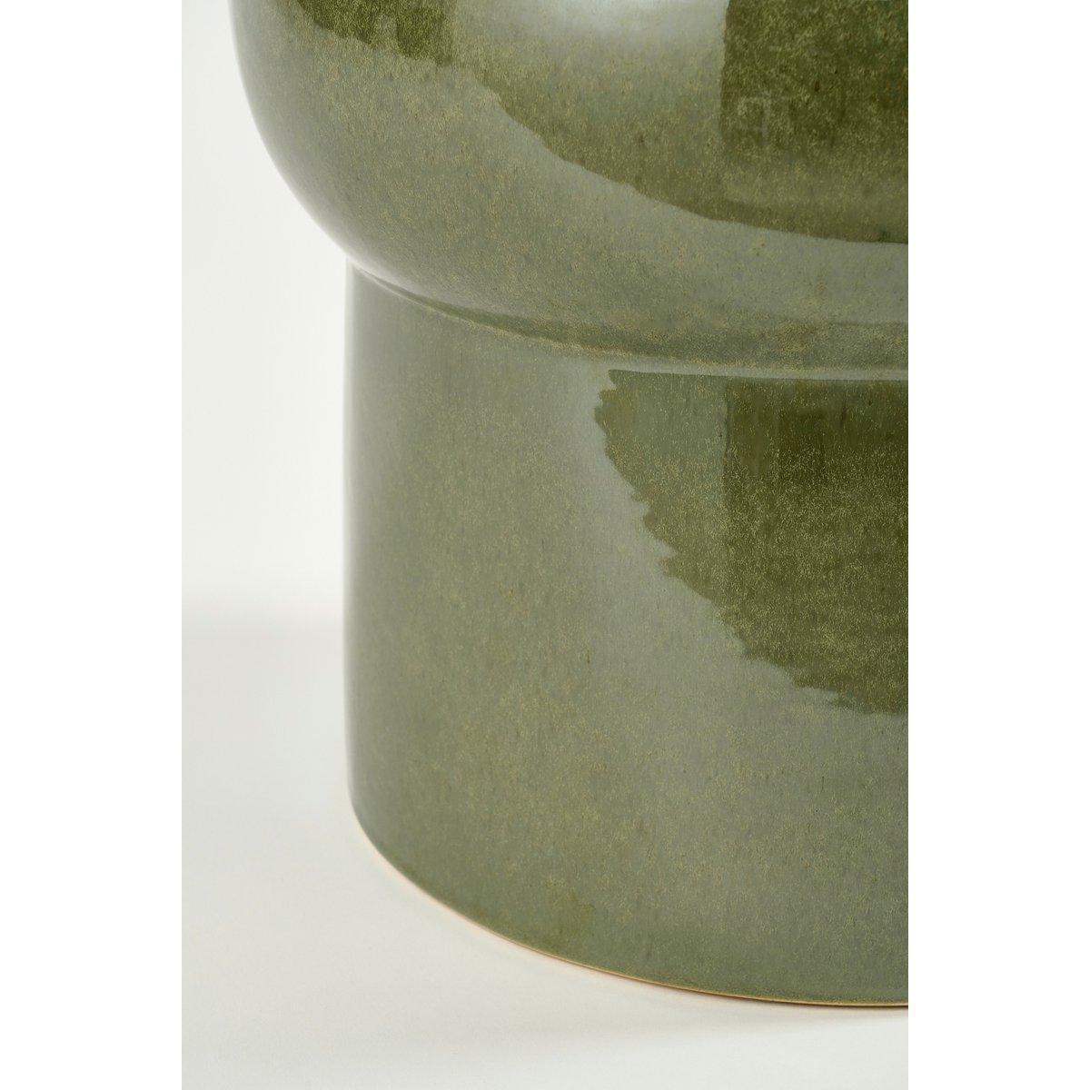 Vendi Bijzettafel - H44 x Ø32 cm - Keramiek - Donkergroen-bijzettafel-Mica Decorations-Ik Hout ervan.