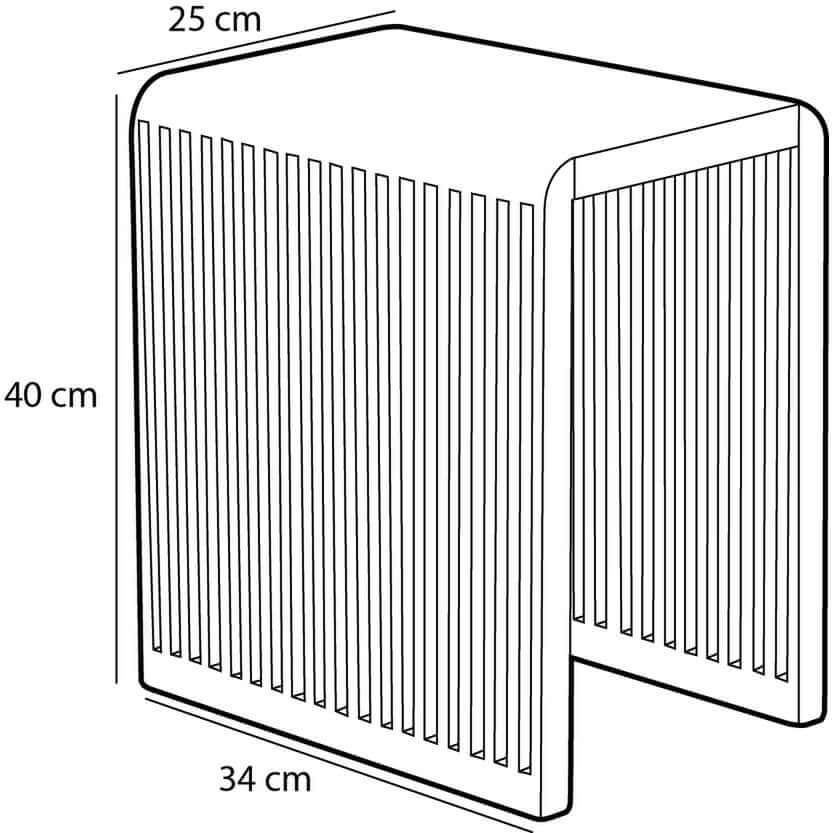 Yonker Bijzettafel - Set van 3 - L44 x B34 x H50 cm - Gerecycled Hout - Bruin-Mica Decorations-Ik Hout ervan.