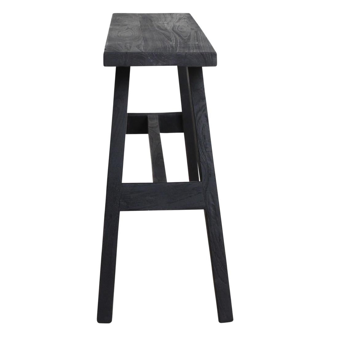 Zwart 'bus stop' bankje large-bank-Raw Materials-Ik Hout ervan.