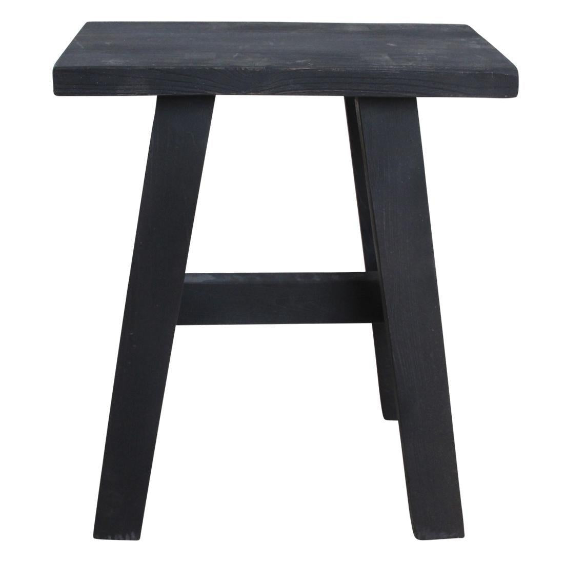 Zwart 'bus stop' bankje medium-bank-Raw Materials-Ik Hout ervan.