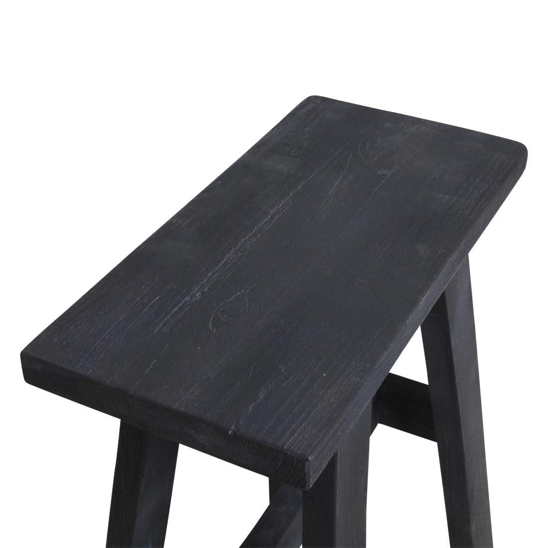 Zwart 'bus stop' bankje medium-bank-Raw Materials-Ik Hout ervan.