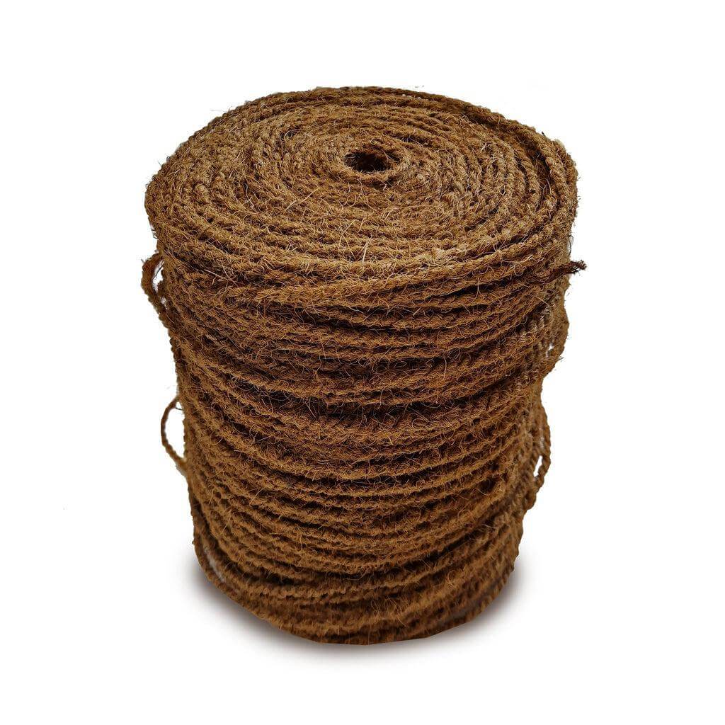Alt Tag: Rol van natuurlijk touw "Het Touw" voor veelzijdig gebruik in een bruine tint. Perfect voor knutselen en projecten.