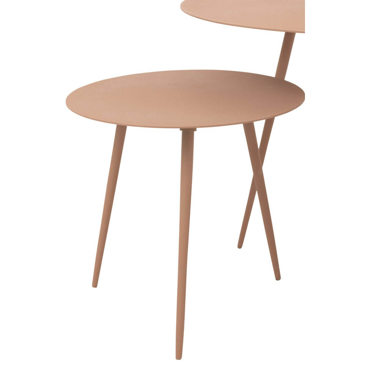 J-Line bijzettafel van oud roze ijzer, elegante aanvulling voor elk interieur, duurzaamheid en stijl in één.