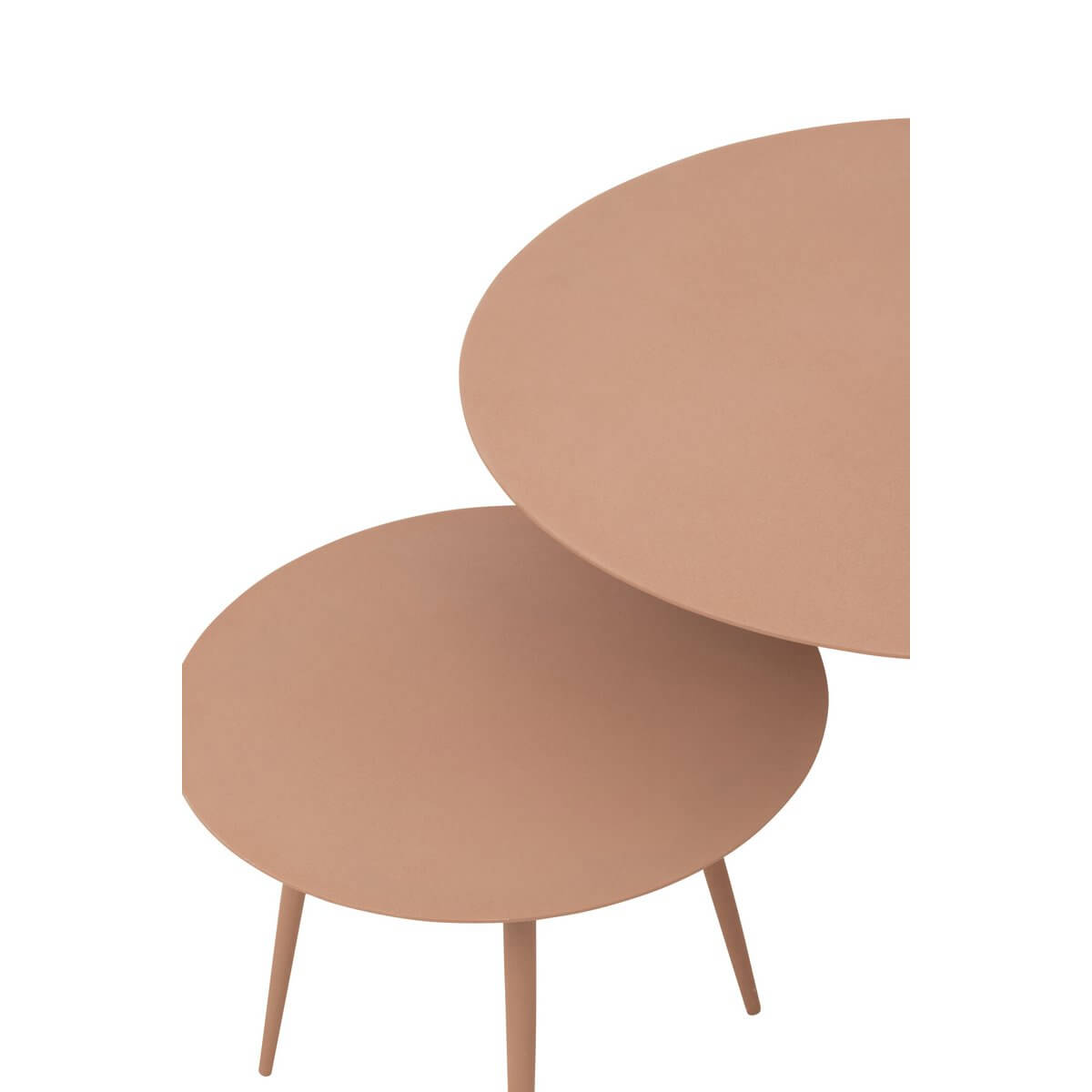 J-Line bijzettafel van ijzer in oud roze, elegant ontwerp voor elk interieur