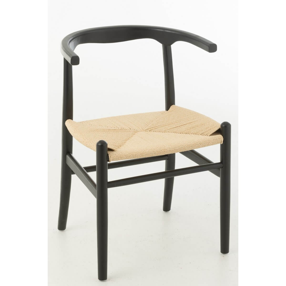 Stijlvolle J-Line Stoel Toon met beukenhout en zwart touw, een moderne aanwinst voor elk interieur.