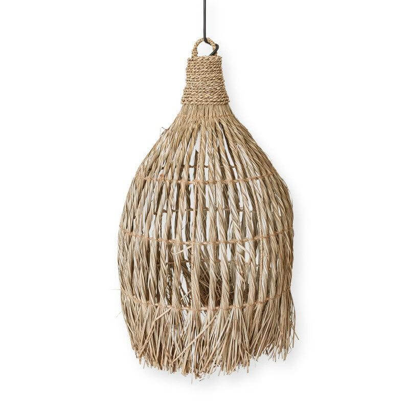 Boho lampenkap Lampung van zeegras, handgeweven voor natuurlijke elegantie in elk interieur. Ø 40 cm.