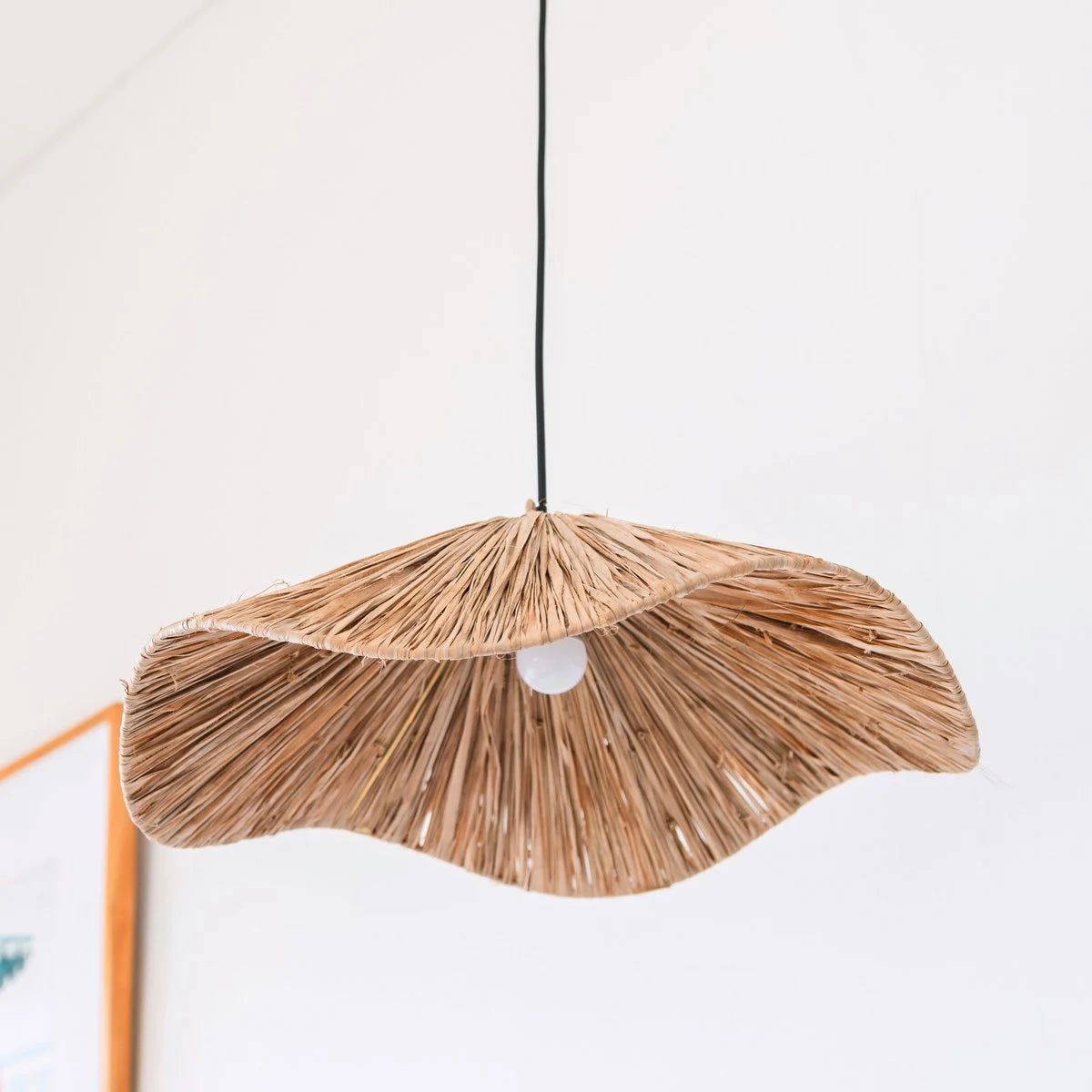 Boho lampenkap Tampah (Ø 53 cm)-Hanglampen-Soeji-Ik Hout ervan.