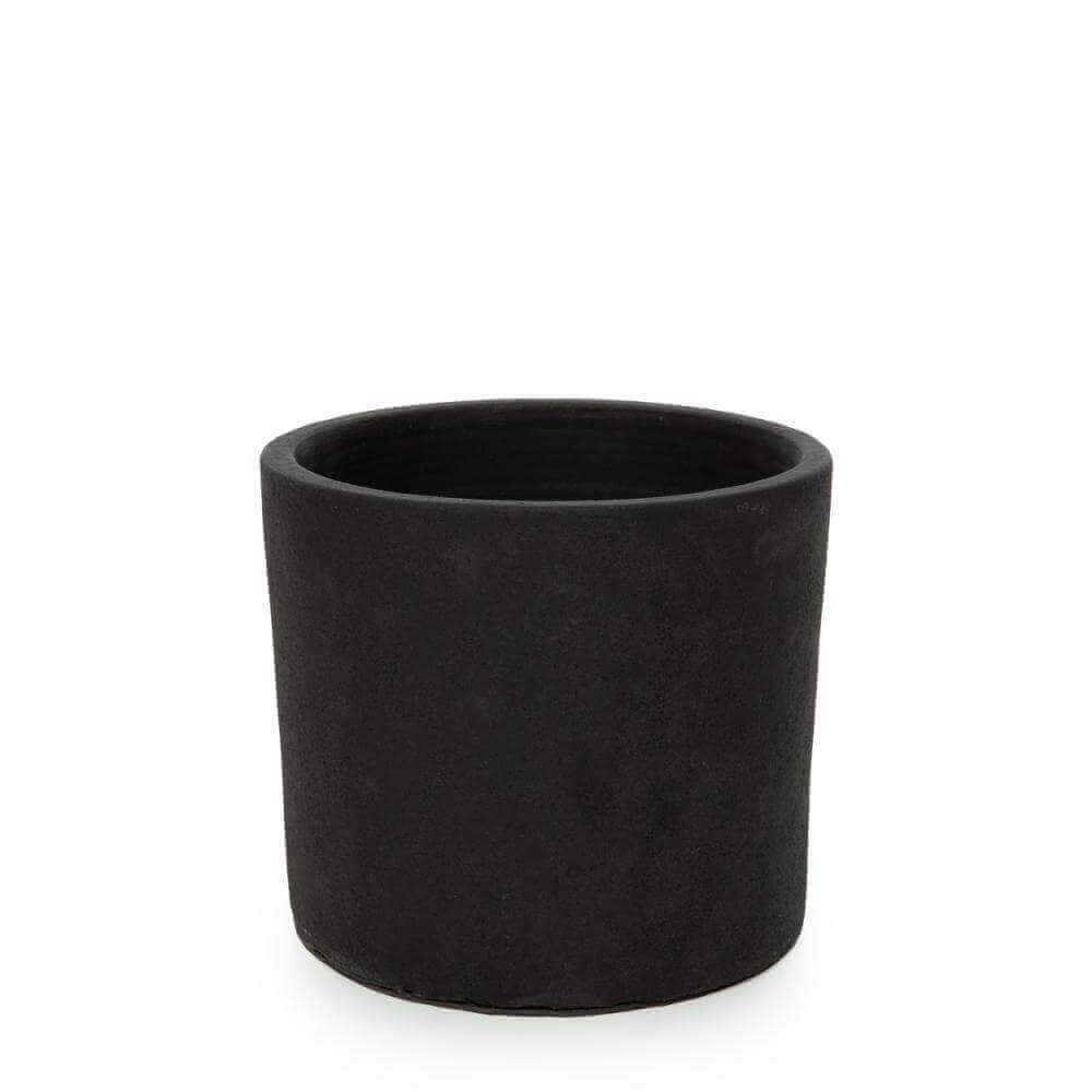 Donkere terracotta plantenbak Boho vaas The Chalk High met zachte textuur, perfect voor interieurdecoratie en plantenopslag.
