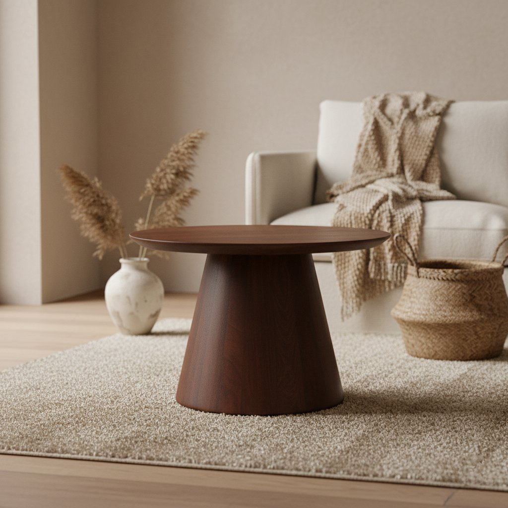 Bullnose cone bijzettafel 55cm-bijzettafel-Raw Materials-Ik Hout ervan.