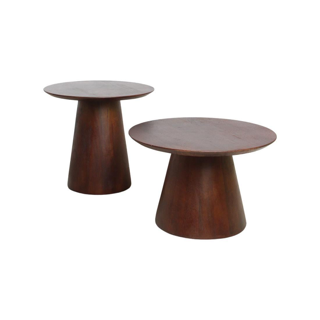 Bullnose cone bijzettafel 55cm-bijzettafel-Raw Materials-Ik Hout ervan.