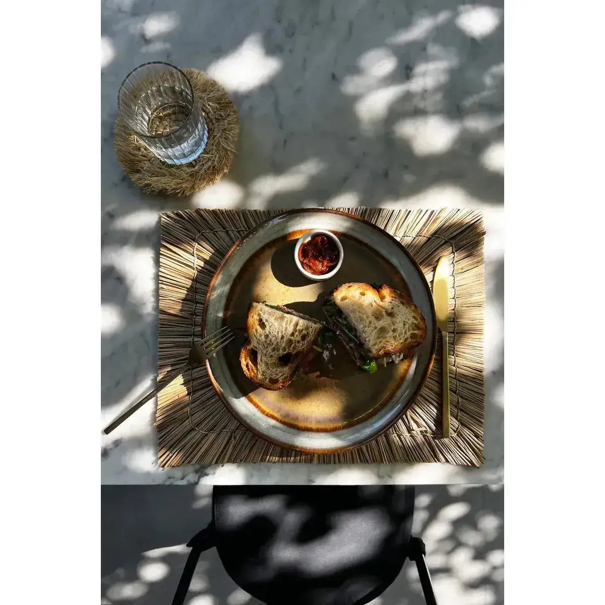 De Alang Alang Placemat - Rechthoekig - Naturel-Bazar Bizar Living-Ik Hout ervan.