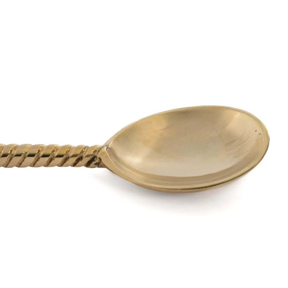 Gouden De Ananas Salade Lepel van massief messing met luxe details. Perfect voor een tropisch accent op je tafel.