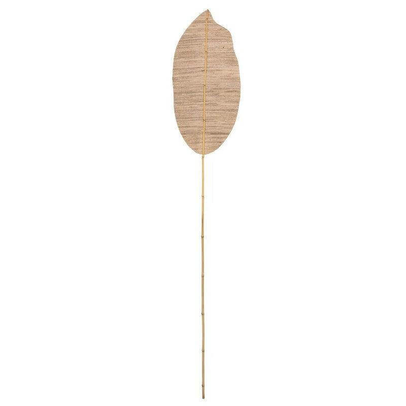 Boho Ayung rivierpeddel van natuurlijke materialen, perfect voor interieurdecoratie. Breedte 35cm, hoogte 170cm, gewicht 760g.