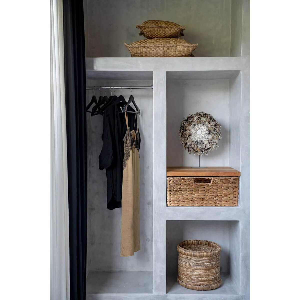De Chuka-mand-Bazar Bizar Living-Ik Hout ervan.