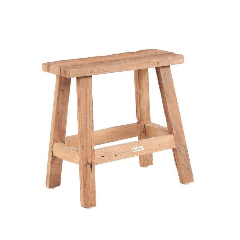 De Fab Rustieke Kruk - Naturel-Bazar Bizar Living-Ik Hout ervan.