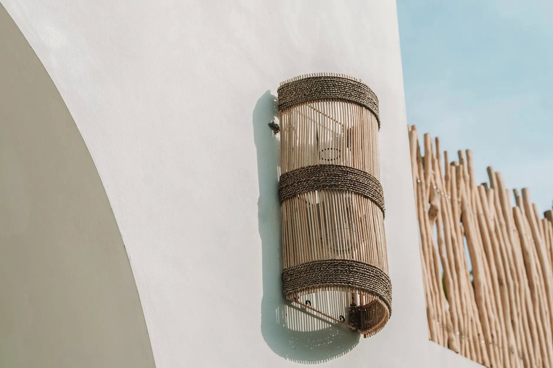 De Jalal Applique Muurlamp - Naturel - M-wandlampen-Bazar Bizar-Ik Hout ervan.