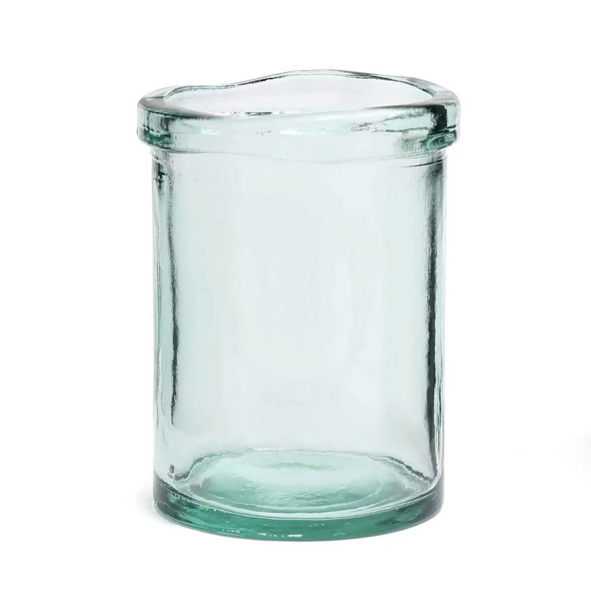 Elegant De Jiandan Vaas - Blauw, small size. Crafted from recycled glass, perfect for Bohemian style spaces.