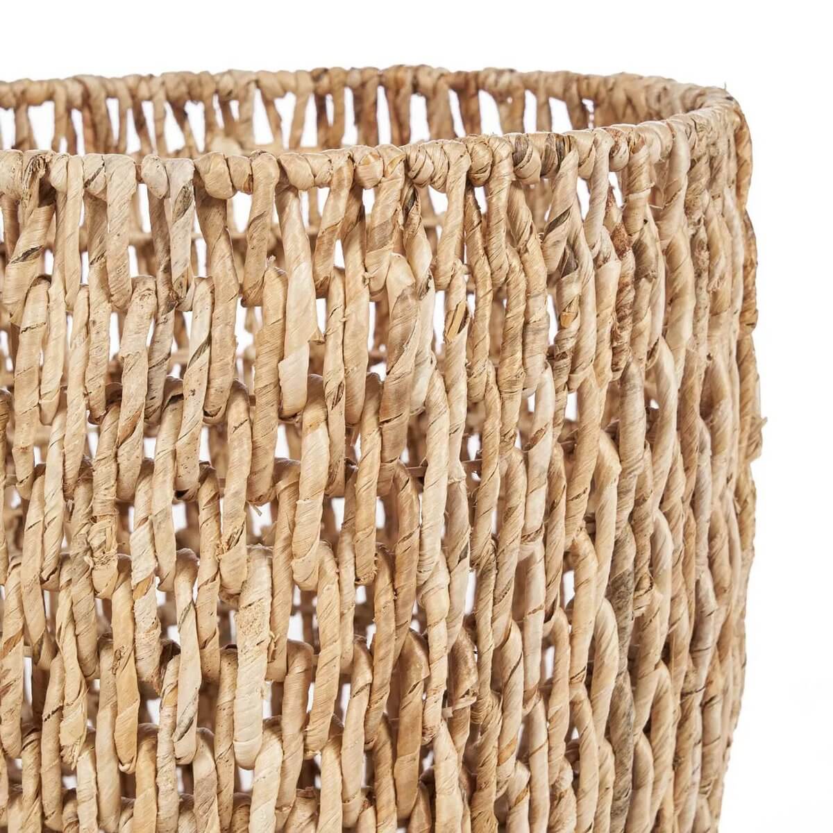 Bohemian chic Louh Louh Mand made from natural banana leaf, perfect for a stylish storage solution or decorative accent.