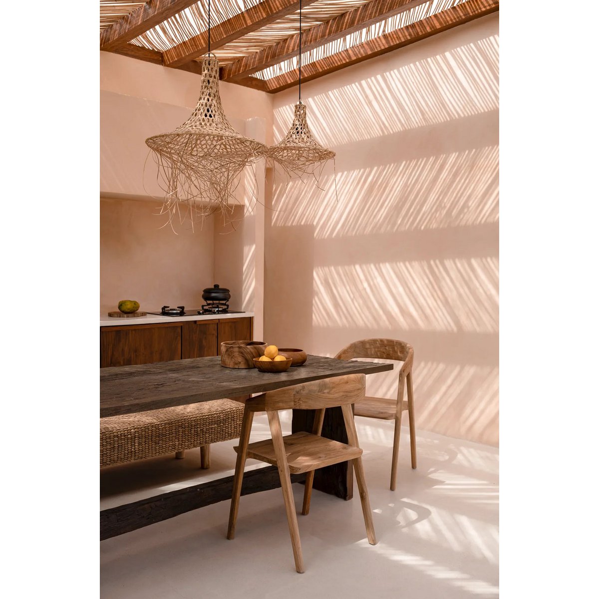 De Mykonos Hanger - Naturel - M-Hanglampen-Bazar Bizar Living-Ik Hout ervan.