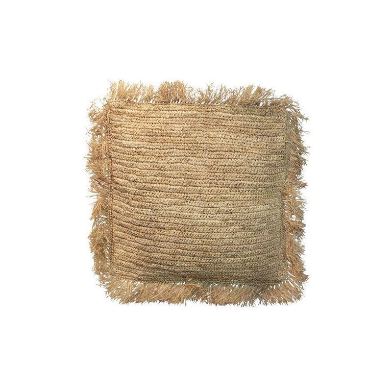 De Raffia Kussenhoes - Vierkant - Naturel - 40x40