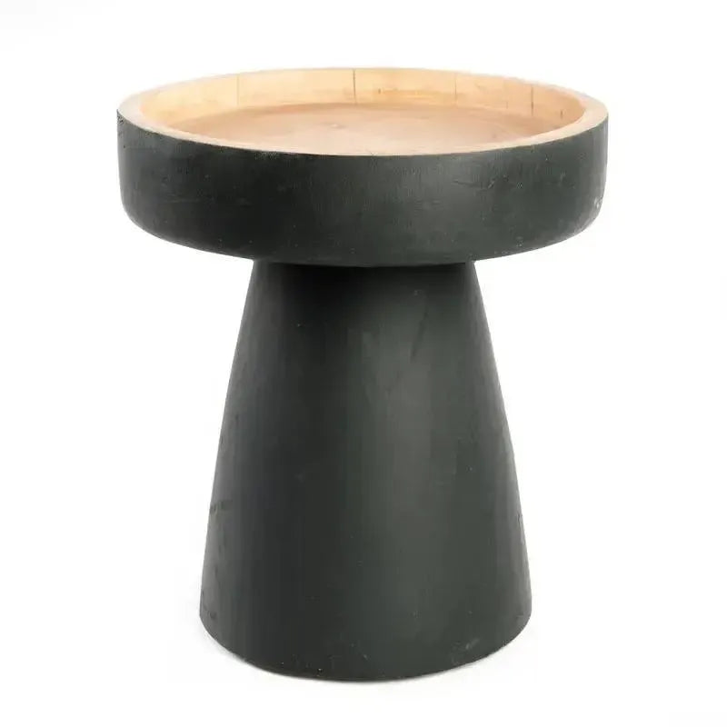De Rayu Bijzettafel - Zwart Naturel-bijzettafel-Bazar Bizar Living-Ik Hout ervan.