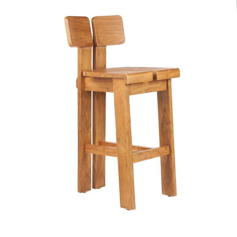 De Sama Sama Barkruk - Naturel-barkruk-Bazar Bizar Living-Ik Hout ervan.