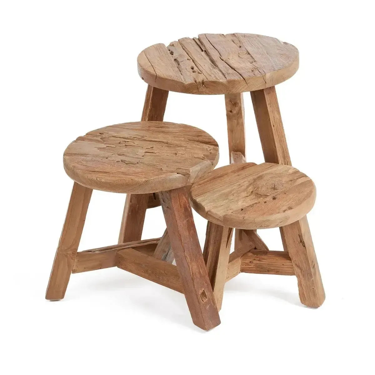 De Yatai Kruk - Naturel - S-kruk-Bazar Bizar Living-Ik Hout ervan.