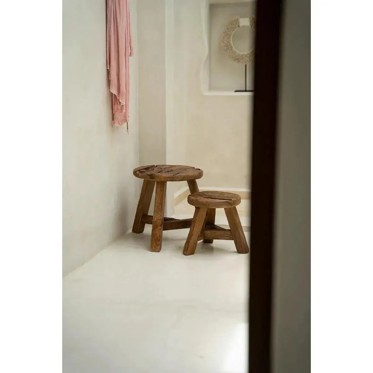 De Yatai Kruk - Naturel - S-kruk-Bazar Bizar Living-Ik Hout ervan.