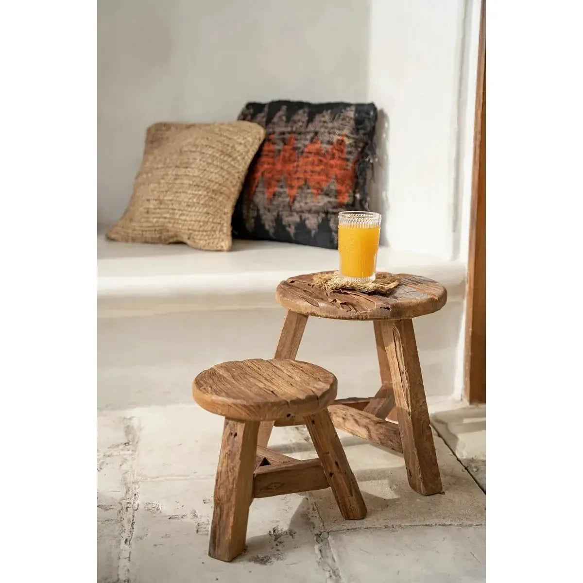 De Yatai Kruk - Naturel - S-kruk-Bazar Bizar Living-Ik Hout ervan.