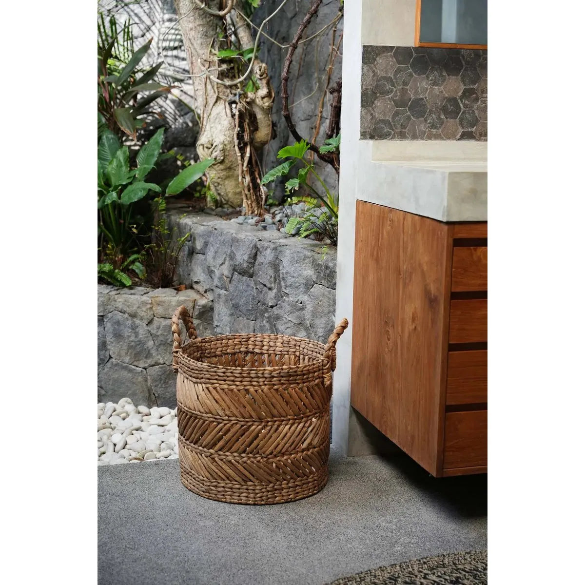 De bananenzigzagmand - L-manden-Bazar Bizar Living-Ik Hout ervan.